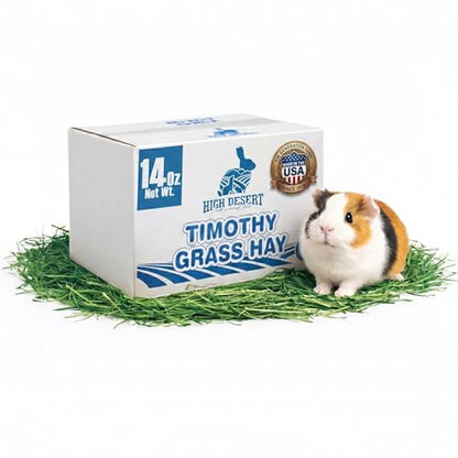 High Desert 2nd Cutting Timothy Hay for Rabbits, Guinea Pigs, 14 oz | Soft Leafy Texture With Balanced Fiber, Supports Healthy Digestion, Great For Chinchillas, Hand Packed in the USA, Low Dust - size: 14 Ounce (Pack of 1)