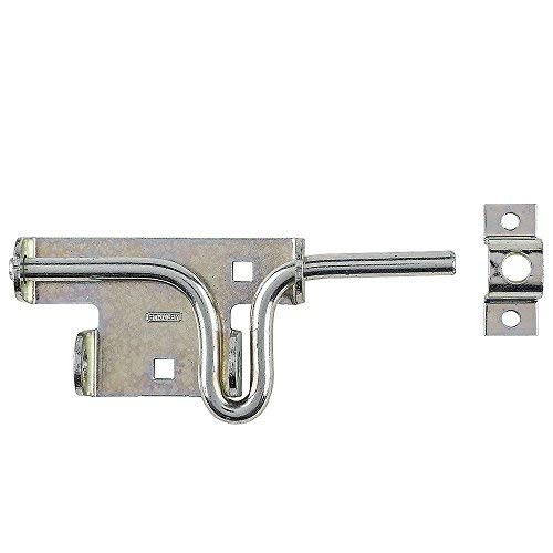 National Hardware Sliding Bolt Door & Gate Latch, Steel, Zinc Plated | Heavy-Gauge Cold-Rolled Steel with WeatherGuard Finish; Mounts for Right or Left Hand Swing Gates