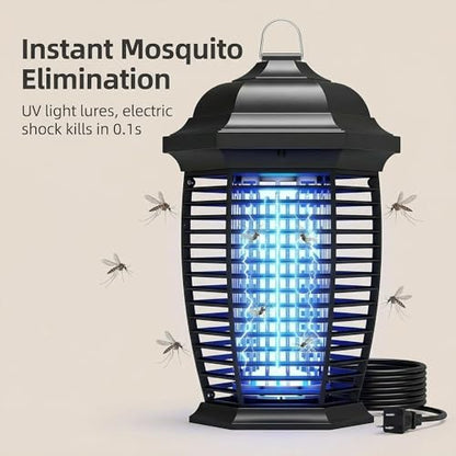 20W 4200V Electric Bug Zapper, IPX4 Waterproof Mosquito Zapper, Indoor Outdoor Insect Killer with 6ft Cord for Patio Garage Backyard.
