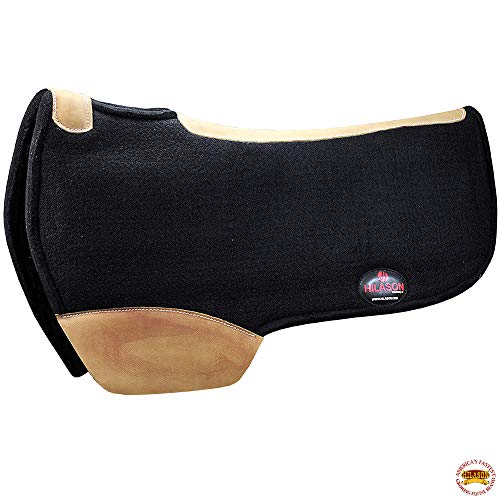 HILASON Western Wool Felt Horse Saddle Pad Black