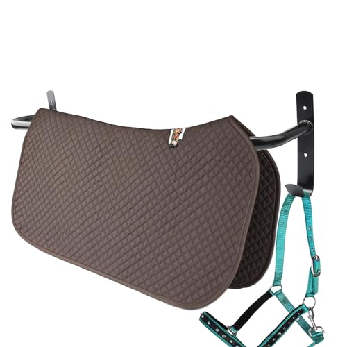 4Pcs Blanket Rack with Tack Rack,Wall Mounted Blanket Bar for Hanging Horse Blankets Pads Saddle Blankets,33.8 Inch