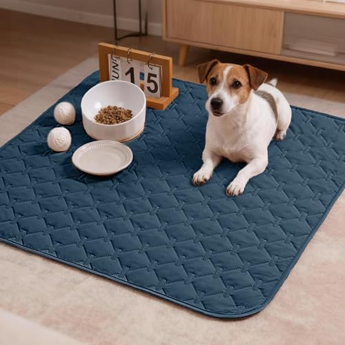 gogobunny Waterproof Armchair Covers for Pets, Anti Hair and Easy Care - color: Dark Blue/Light Blue, size: 30x30 Inch (Pack of 1)