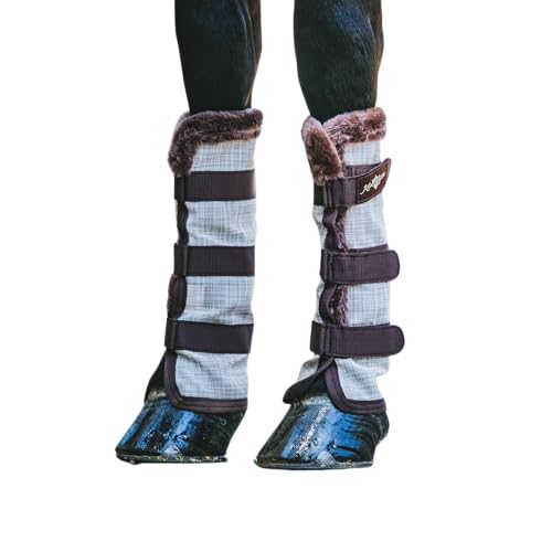 Kensington Protective Products Horse Fly Boots - Fleece Trimmed - Stay-Up Technology - Protection from Insect Bites and UV Rays - Sold in Pairs (2 Boots) - color: 500 - Desert Sand