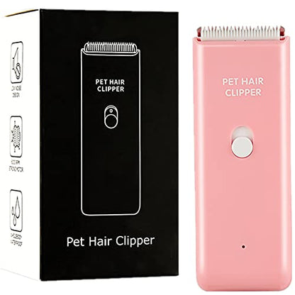Dog Cat Home Hair Waterproof Clipper Portable Pet Shaver - color: Pink