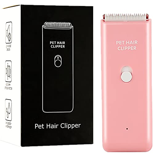 Dog Cat Home Hair Waterproof Clipper Portable Pet Shaver - color: Pink