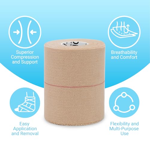 OK TAPE Elastic Adhesive Tape Bandage Tape Wrap 2 Inch Wide 4 Rolls - size: 2 Inch x 5 Yard