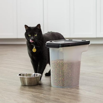 IRIS USA Dog Food Storage Container, Up to 6.5 lbs, Black, Made in USA