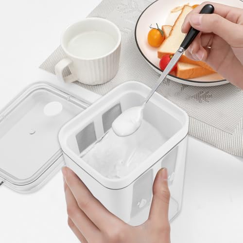 Greek Yogurt Strainer-1100ML (1.16 Quarts/0.29GAL) Yoghurt Maker Strainer With Fine Mesh,Lid & Scale Mark,Greek Yogurt Maker,for Whey Separation,Fits Nut Milk,Juice,Tofu,Cheese