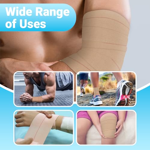 OK TAPE Elastic Adhesive Tape Bandage Tape Wrap 2 Inch Wide 4 Rolls - size: 2 Inch x 5 Yard