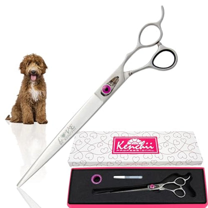 Kenchii Love Dog Grooming Shears, 9in Straight - size: 9.0" Straight