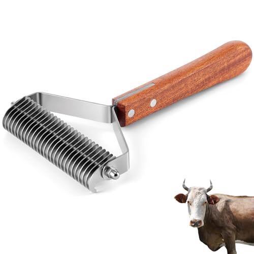 Abbylike Livestock Shedding Comb, Grooming Dematting Brush, 1-sided - style: 1-sided