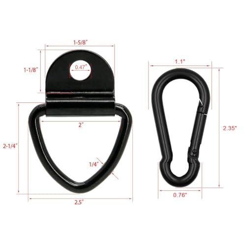 24 PCS V Ring Tie Down Anchors 2" Diameter Steel - size: 24PCS