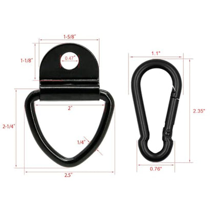 24 PCS V Ring Tie Down Anchors 2" Diameter Steel - size: 24PCS