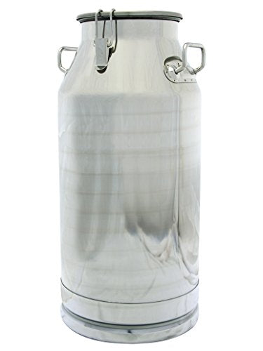 Stainless Steel Milk Transport Cans with Strong, Sealed Lid (13 Gallon) - color: Container Only, size: 13 Gallon