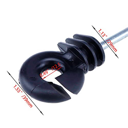 10Pcs Long Electric Fence Wood Post Insulator Screw-in Insulator | Long Arm Wood Post Insulator Fence Post Insulator Wire Insulators for Tape Rope Electric Fence Wire Wood Post Garden