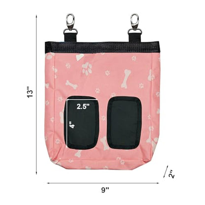 RIOUSSI Guinea Pig Hay Feeder, Hanging Rabbit Hay Feeder Bag. PinkBones - color: Pinkbones