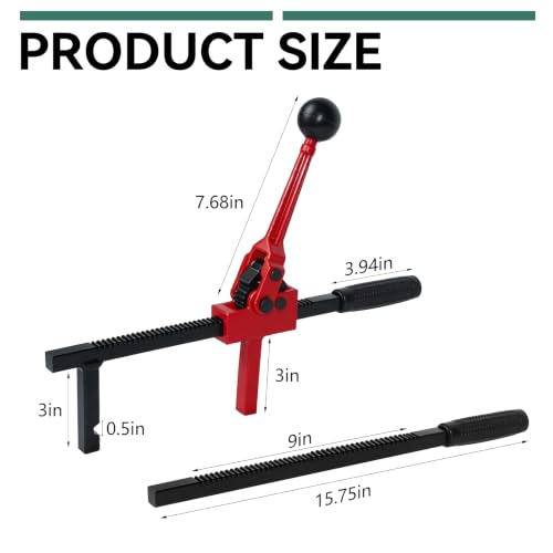 Chain Link Fence Stretcher Tool, Ratcheting Wire Fence Tightener - color: Red, size: 3 Inch