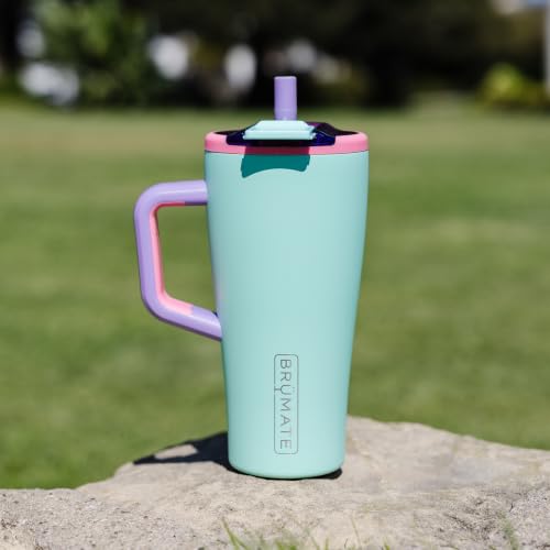 BrüMate Era Flip 20oz Kids Tumbler with Covered Flip Down Straw | 100% Leakproof Insulated Kids Cup | Made of Stainless Steel | Cup Holder Friendly | 20oz (Java) - color: Java, size: 20 Ounces