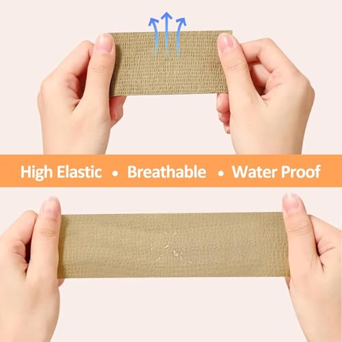 BIRDDIE 39 Packs 1"/2"/3" Skin Tone Self Adherent Bandage Wrap - color: Skin Bandage-39