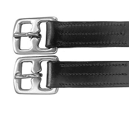 Majestic Ally Genuine Leather English Stirrup Leather (Pair) - color: Black, size: 60 inch
