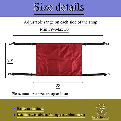 Horse Stall Guard with Swivel Snap Hook,Horse Stall Aisle Guard Fence with Ajustable Straps Strong Metal Push Gate Clip Equestrian Products - color: Red