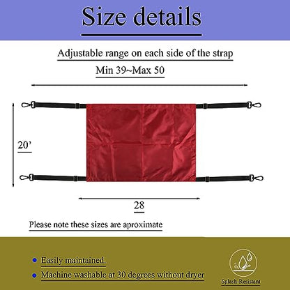 Horse Stall Guard with Swivel Snap Hook,Horse Stall Aisle Guard Fence with Ajustable Straps Strong Metal Push Gate Clip Equestrian Products - color: Red