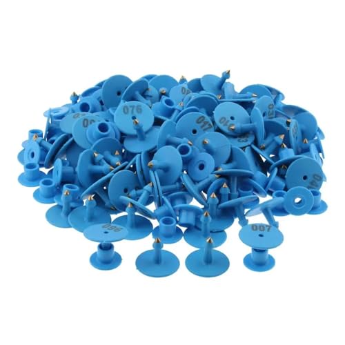 100PCS Small Pre Numbered Livestock Ear Tag for Pig Cow Cattle Goat Sheep Easy Identification