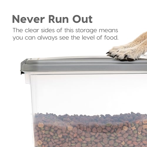 IRIS USA Airtight Dog Food Storage Container Combo, 30 lb & 11 lb Bin - color: Chrome
