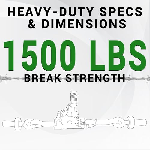 Fence Wire Stretcher Tool, Heavy Duty Barbed Wire Fence Stretcher, Dual-Mode Retractable Ratchet Wire Puller & Tensioner, for Barbed & Smooth Wire, 8ft Reach, Ultra-Lightweight 3.3 lbs - size: Wire Stretcher Tool + Wire Pullers