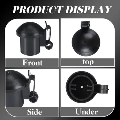 DoubleFill 1 Pcs Electric Fence Insulators and T Post Safety Cap, Black - color: Black