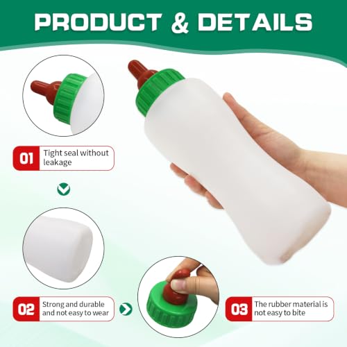 2Pcs Feeding White Lamb Baby Bottle 600ml Goat Bottles