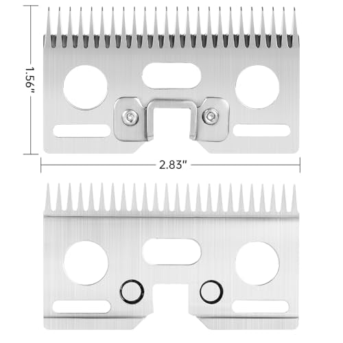 Horse Clippers Replacement Blades, Professional Stainless Steel Clipper Blades for Horse Equine Goat Pony Cattle, 35-Teeth