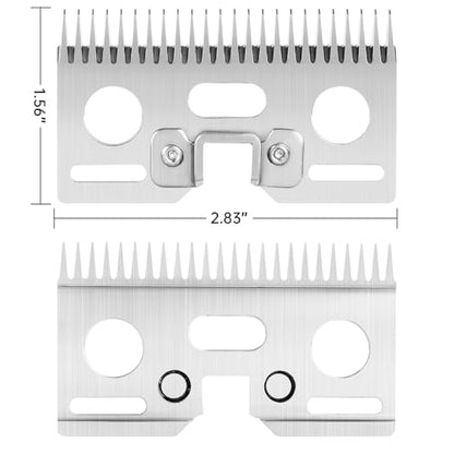 Horse Clippers Replacement Blades, Professional Stainless Steel Clipper Blades for Horse Equine Goat Pony Cattle, 35-Teeth