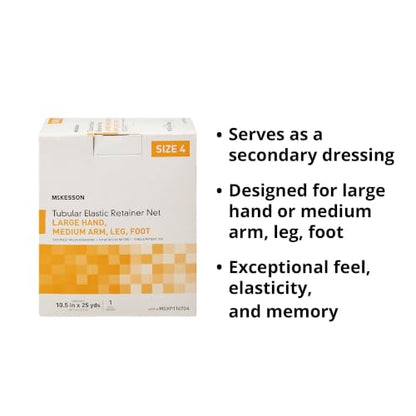 McKesson Tubular Elastic Retainer Net Dressing, 10 1/2 in x 25 yd, 1 ct - size: Size 4 1 Count