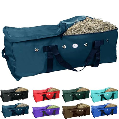 Majestic Ally 1200 D Nylon Fabric Large 44” x 20” x 16” and Extra Large 52" x 27" x21" Heavy-Duty Hay Bale Storage Bag (Teal, X-Large) - color: Teal, size: Extra Large