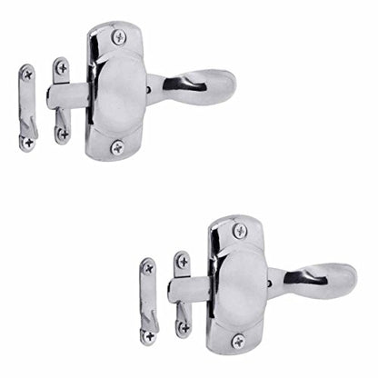 Solid Bright Brass Hoosier Icebox Right Side Latch Pack of 2 Renovators Supply - color: Chrome Right, size: Pack of 2