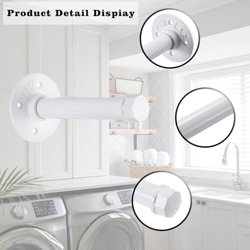 Sumnacon Wall Mounted Clothes Rack for Wardrobe, 2Pcs 5.9 Inch, White - color: White, size: 6 Inch