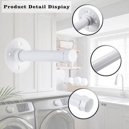 Sumnacon Wall Mounted Clothes Rack for Wardrobe, 2Pcs 5.9 Inch, White - color: White, size: 6 Inch