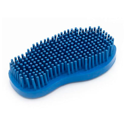 Grewal Equestrian Snuggy Groomer Soft Teeth Rubber Groomer Curry (Royal Blue) - color: Royal Blue
