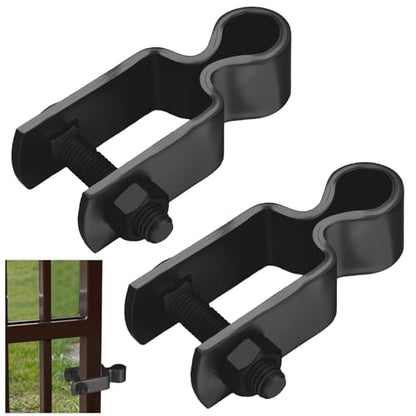 Dansydaisy 2 Pcs 1" x 1" Square Post Female Gate Hinges, Black - color: Black, size: 1" X 1"