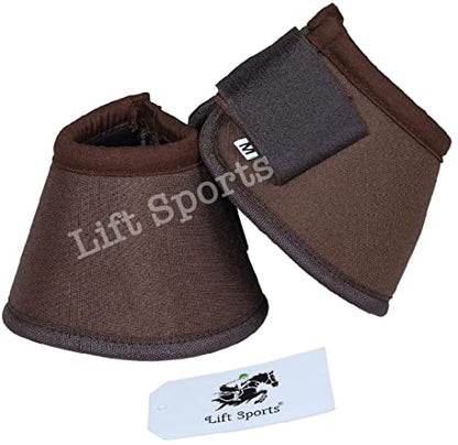 Horse Bell Boots 8 Colors Over Reach No Turn Bell Boots Wrap Tack Protection Equine (Medium, Maroon)