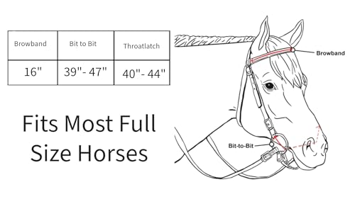 Tahoe Tack Overlay Printed Nylon Western Browband Headstall with Matching Split Reins 1 Year Warranty - color: Red Aztec, size: Mini