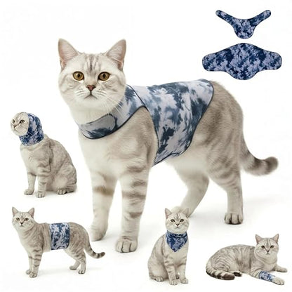 Dog & Cat Surgery Recovery Suit and Anxiety Wrap - color: Tie-Dye MH, size: XS