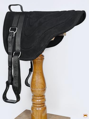 HILASON Black Bareback Saddle Pad, 24" X 32" Treeless