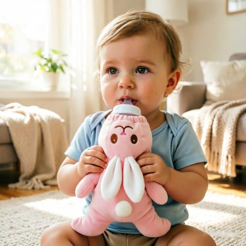 SZCQ Animal Baby Insulated Bottle Bags Milk Bottle Thermal Bag Plush Sleeve Covers Feeder Pouches Storage Cover Milk Pouch Soft Keep Warm Baby Thermal Holder - color: Bunny