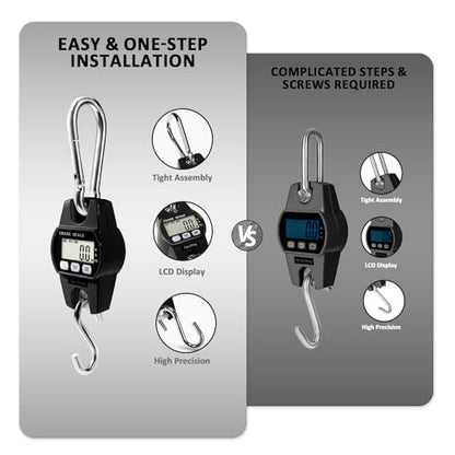 GRAM PRES Digital Hanging Crane Scale 660LB/300KG - color: Black
