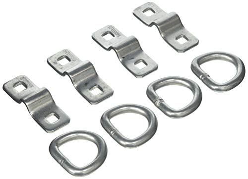 WorldPac (Pack of 4) Heavy Duty 3/8" 5,000lbs Anchor Point Surface Mount Tie Down D Ring