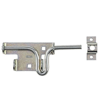 National Hardware Sliding Bolt Door & Gate Latch, Steel, Zinc Plated | Heavy-Gauge Cold-Rolled Steel with WeatherGuard Finish; Mounts for Right or Left Hand Swing Gates