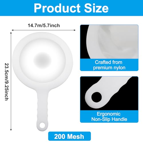 1PCS Ultra-Fine Nylon Mesh Strainer, 200 Mesh - color: 1 PCS, size: 200 Mesh