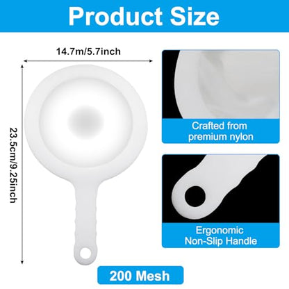1PCS Ultra-Fine Nylon Mesh Strainer, 200 Mesh - color: 1 PCS, size: 200 Mesh